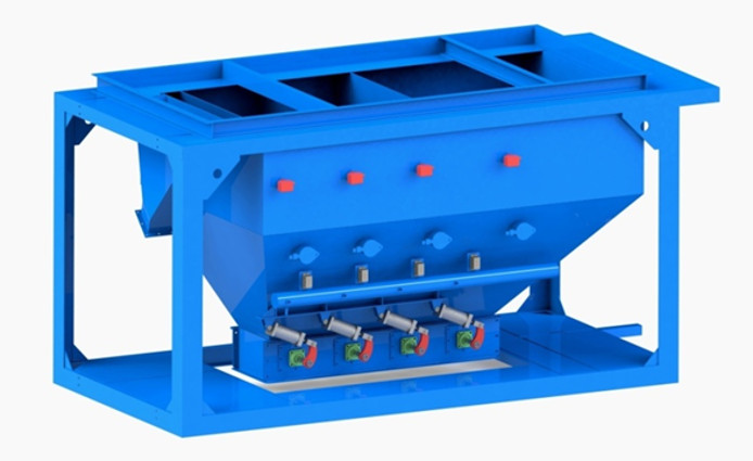 Бункер горячих каменных материалов с весовым дозатором на тензодатчиках Бункер горячих каменных материалов с весовым дозатором на тензодатчиках